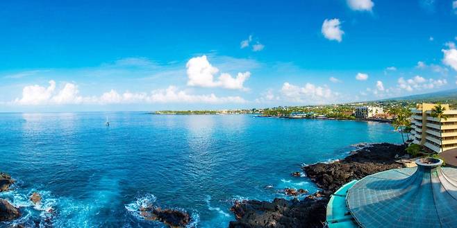 하와이 코나의 전경.