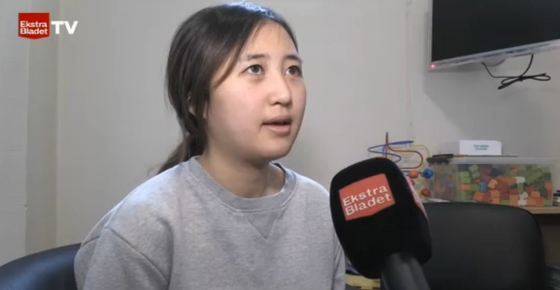 지난 24일(현지시간) 덴마크 현지 매체 엑스타블렛과 인터뷰 중인 정유라 씨. [엑스타블렛 캡처]