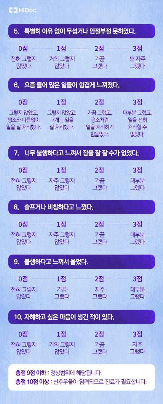 에딘버러 산후우울검사 2