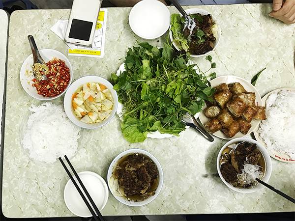 하노이 분짜 닥 킴의 분짜와 쌀국수. ⓒ MK스타일