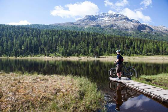 자전거 길 곳곳에 크고 작은 호수가 많다.