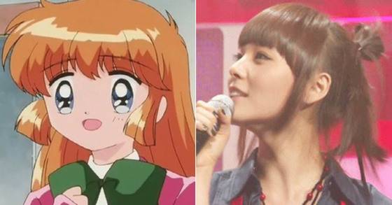 일본 애니메이션 여주인공에게서 흔히 찾아볼 수 있는 히메컷 [사진 온라인 커뮤니티]