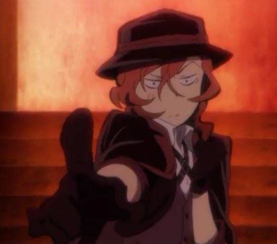 일본 애니메이션 '문호 스트레이 독스'의 등장인물 '나카하라 츄야'. 출처 = 포털 캡처