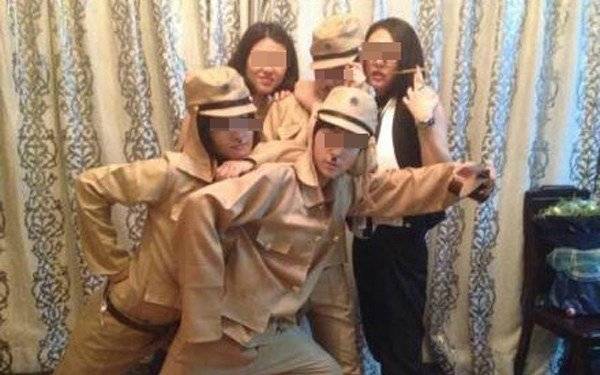 중국 20대 여성의 일본군 코스프레. [사진 웨이보 캡처]