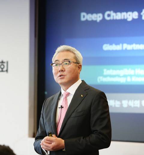 김준 SK이노베이션 사장은 배터리 시장 제패를 선언했다./SK이노베이션 제공