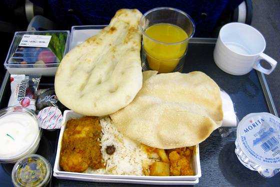 공동운항편을 이용할 경우, 사진과 같은 채식 기내식을 사전 주문할 수 없다.