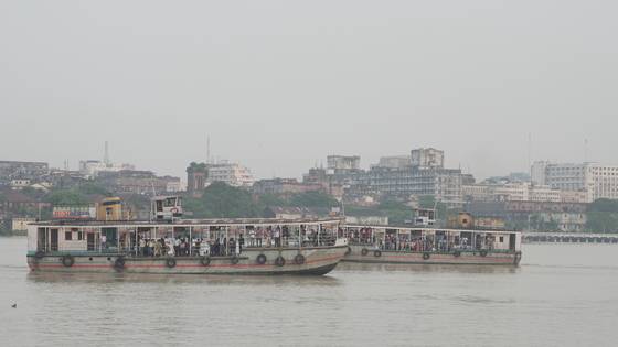 인도의 대도시 콜카타시 전경.