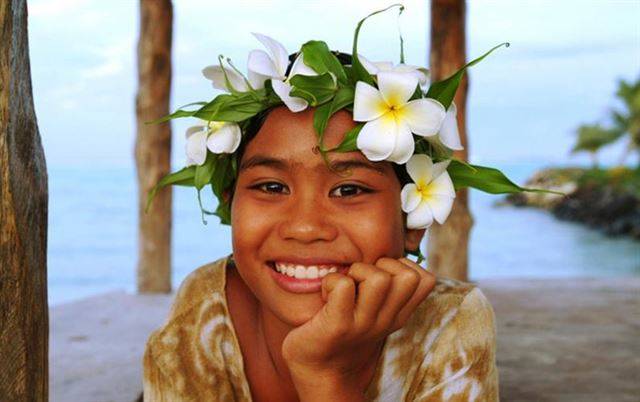 사모아 소녀. 모아나를 꼭 닮았다. 사모아관광청 제공
