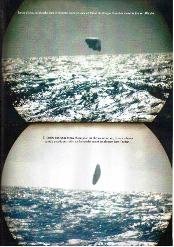 톱시크릿에 소개된 UFO 사진들. 사진=미해군