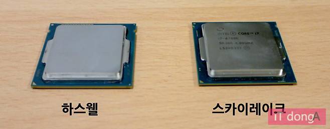 하스웰과 스카이레이크 외형 비교