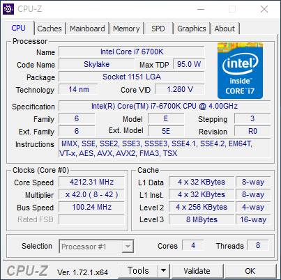 CPU-Z 화면