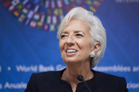 크리스틴 라가르드 IMF 총재는 지난 달 30일 IMF 집행이사회에서 위안화를 SDR 통화바스켓에 편입하기로 결정했다고 발표했다. / 블룸버그