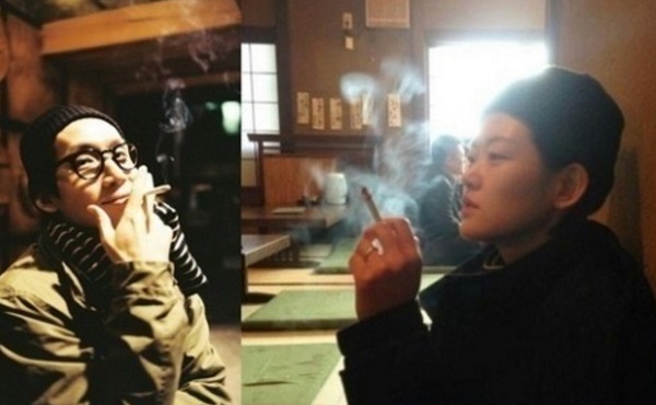 득남 봉태규 하시시박 부부, 도쿄서 흡연 인증샷...두 사람 담배 문 표정이