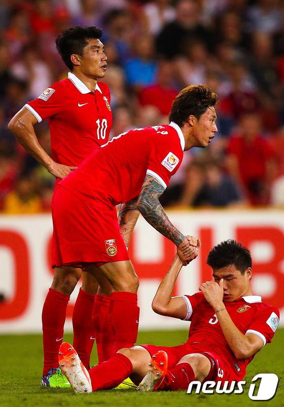 클럽 축구는 발전하고 있으나 중국 대표팀은 여전히 제자리 걸음을 면치 못하고 있다. © AFP=News1