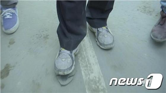 라이칭더 타이난시 시장의 신발. (사진출처=산리신문망)© 뉴스1