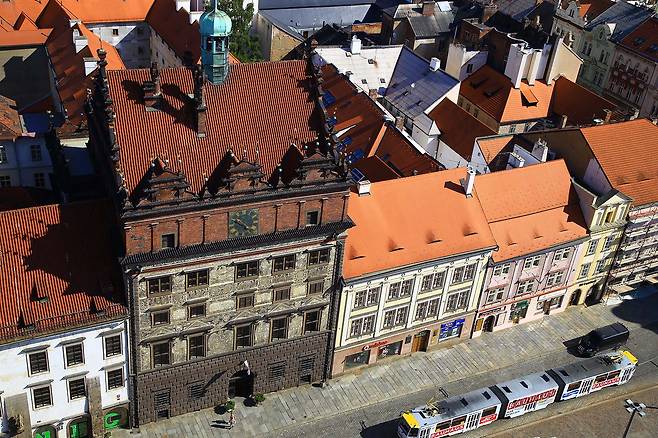 36배럴 맥주 사건의 산 증인 플젠 시청사.