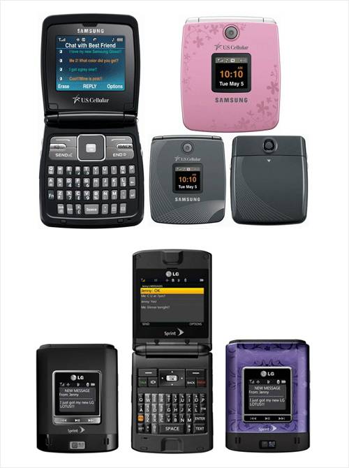 삼성전자의 글로스(Gloss SCH-U440)와 LG전자의 로터스(Lotus LX600) CDMA 셀룰러폰