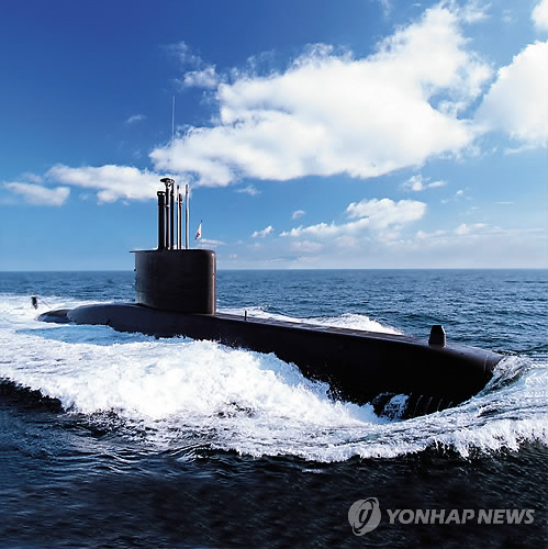 3천t급 중형잠수함(장보고-Ⅲ) [연합뉴스 자료사진]