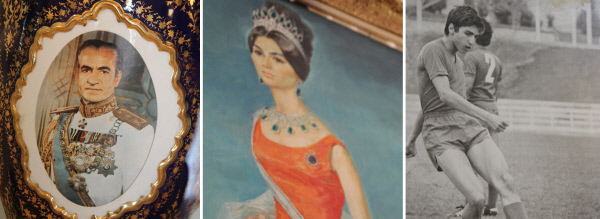 테헤란의 니아바란궁에 있는 팔레비왕과 왕비, 그리고 막내왕자의 사진. 혁명 후 이들은 망명지에서 차례로 불귀의 넋이 되었다.