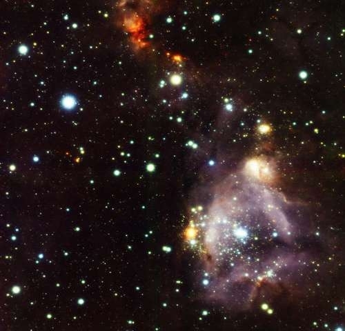N159W의 근적외선 사진. 출처: Gemini Observatory/AURA