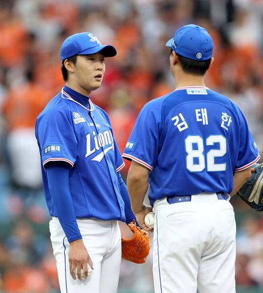 시즌 최악의 피칭을 기록한 정인욱. /사진=삼성 라이온즈 제공