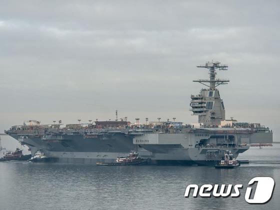 미국 해군이 차세대 슈퍼항공모함으로 도입할 예정인 '제럴드 포드'호(미 해군 제공). © News1