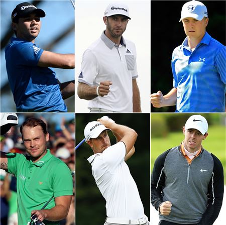 제이슨 데이와 더스틴 존슨, 조던 스피스, 로리 매킬로이, 헨리크 스텐손, 대니 윌렛(왼쪽 위부터 시계방향) 등 '육룡(六龍)'이 PGA챔피언십에서 올 시즌 마지막 메이저전쟁을 치른다.