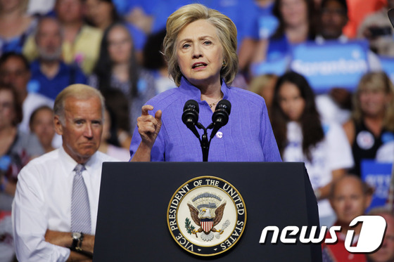 힐러리 클리턴 미국 민주당 대선후보. © AFP=뉴스1