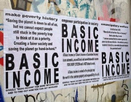 기본소득 제도를 홍보하는 포스터./기본소득유럽네트워크 제공