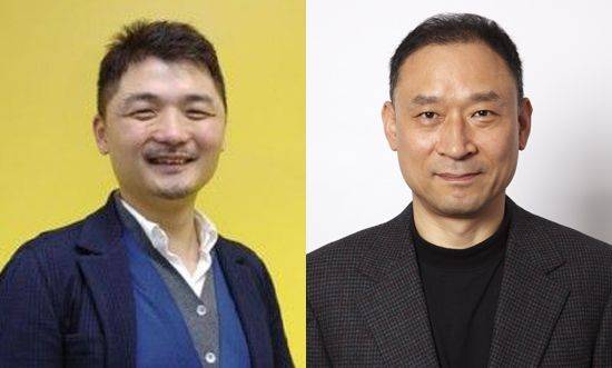 김범수 의장(왼쪽), 송지호 대표.