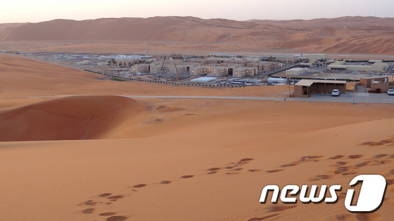 사우디 아라비아 국영석유기업 아람코의 액화천연가스 시설© AFP=뉴스1