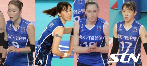 (왼쪽부터) 김사니, 남지연, 리쉘, 김미연.