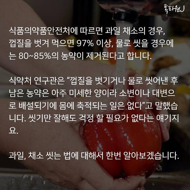 과일별 잔류농약 걱정없이 씻는 법