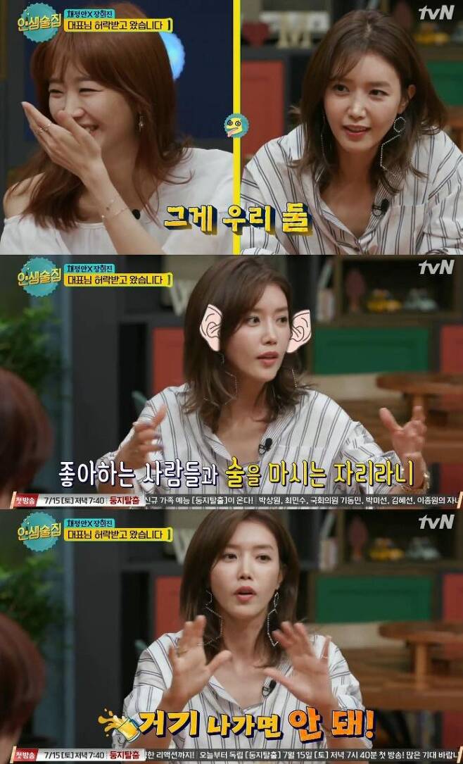 채정안이 '인생술집'에 출연했다. tvN '인생술집' 캡처