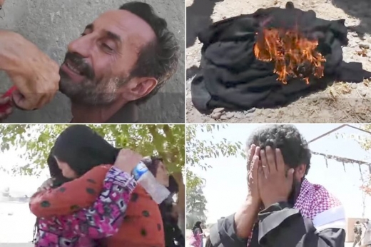 부르카 불태우고 수염 밀고…IS에 분노한 민간인들