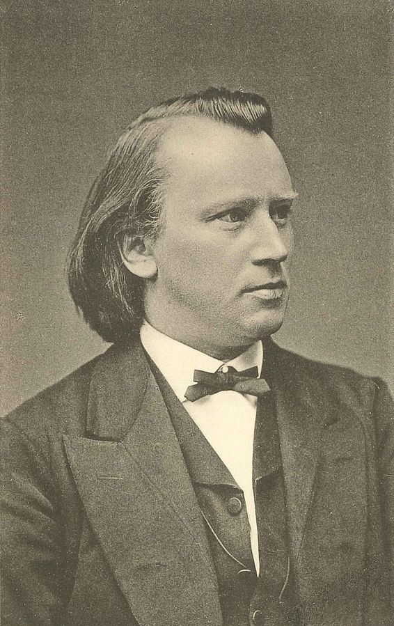 1875년 프리츠 루크하르트가 찍은 브람스의 사진.