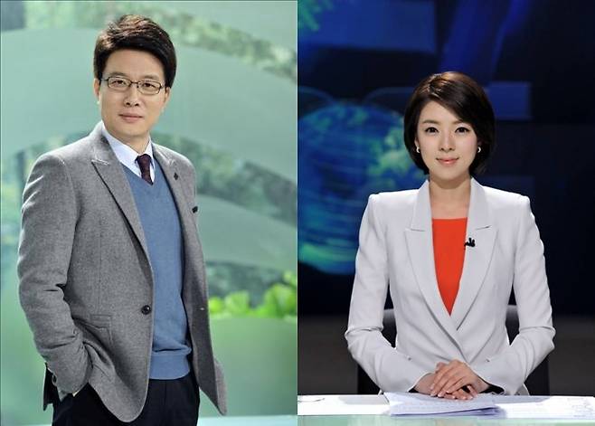 MBC 신동호(왼쪽), 배현진 아나운서