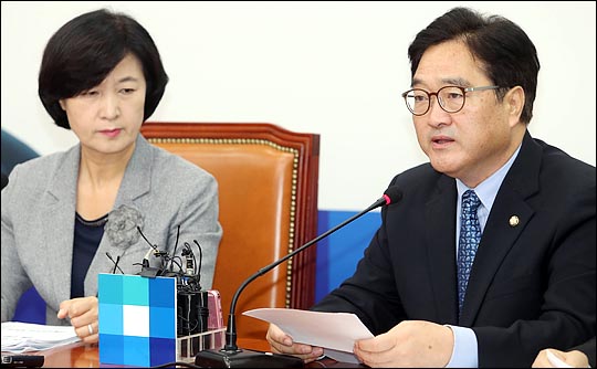 우원식 더불어민주당 원내대표가 6일 최고위원회의에서 이야기 하고 있다. ⓒ데일리안 박항구 기자