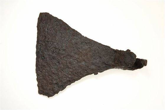 바이킹 여전사 무덤에 함께 부장된 도끼날.[ⓒ Historiska museet/스웨덴 역사 박물관]
