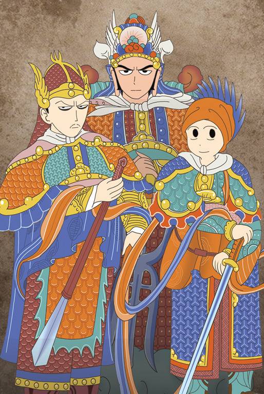 네이버웹툰 '신과함께'에 등장하는 저승 삼차사. 왼쪽부터 일직차사, 강림차사(도령),월직차사. 저승삼차사 중 월직차사. 월직공행사자는 죽을 때가 된 사람을 데려오는 저승차사로 땅의 일을 맡고 있다. 지황차사이다.파란 말을 끄는 일직차사는 하늘의 심부름을 하는 천황차사로 불린다.[사진 네이버]