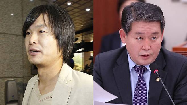 주진우 기자(왼쪽), 김경협 의원(오른쪽)