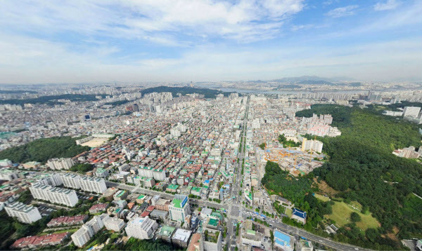 서울 서초구 방배동을 하늘에서 본 모습. /네이버 항공뷰 캡쳐