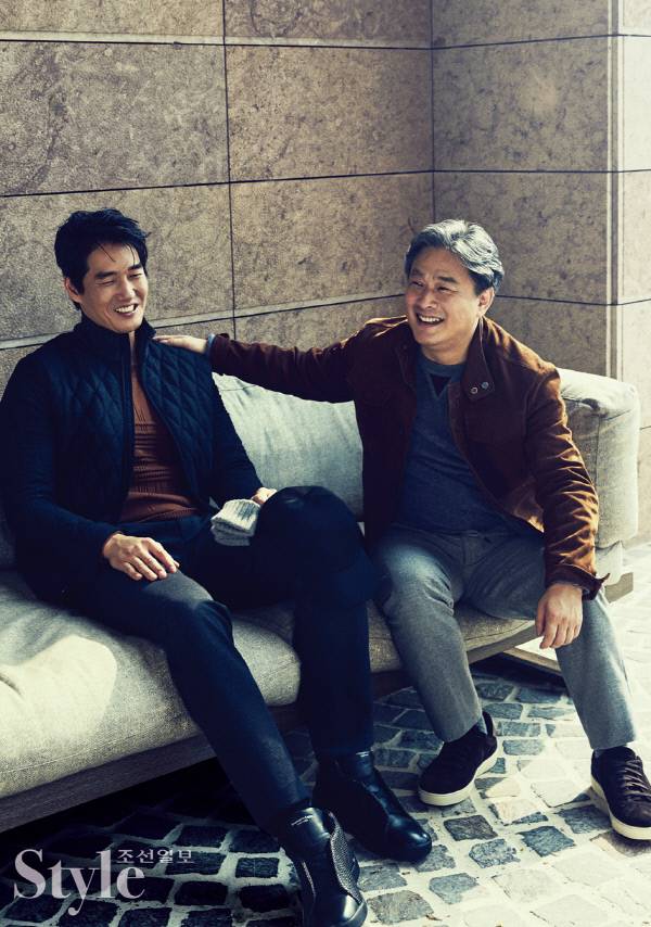 박찬욱 감독과 유지태의 브로맨스 화보. 사진 제공 에르메네질도 제냐