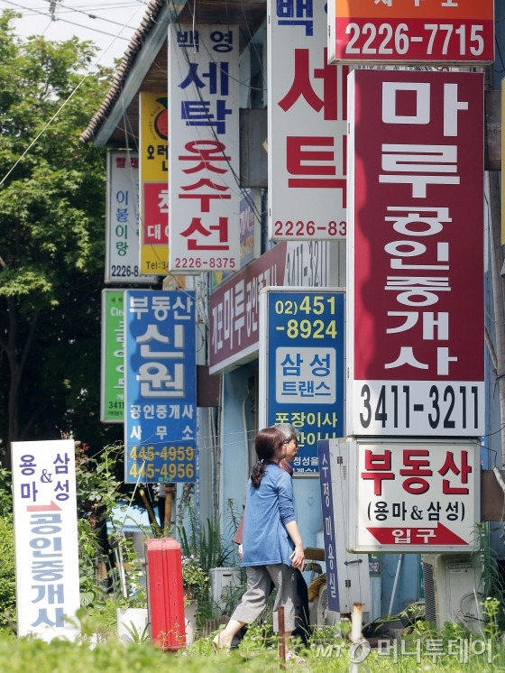 정부의 부동산 투기 합동 단속반이 서울 강남구 개포동 인근 공인중개업소를 둘러보고 있다/사진=머니투데이 DB