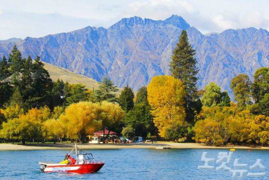 뉴질랜드 호수에서 즐기는 제트보트. (사진=투어2000(투어이천) 제공)