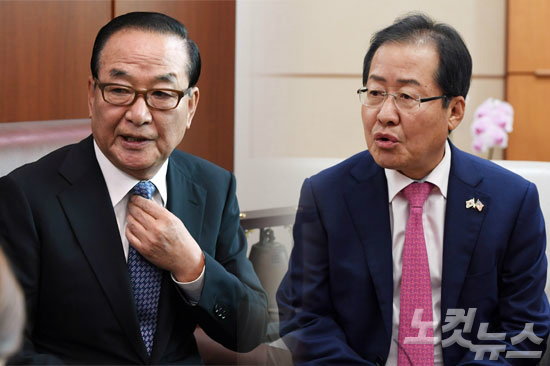 자유한국당 서청원(왼쪽) 의원과 홍준표 대표. (사진=자료사진)