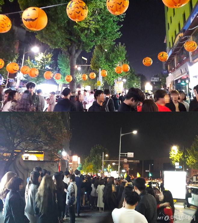 할로윈데이를 앞둔 주말인 29일 오전 2시쯤 이태원의 한 클럽 입장 줄에 서 있는 사람들. /사진=이영민 기자