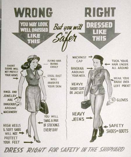 전시 복장 통제 지침의 한 예./출처=pinterest