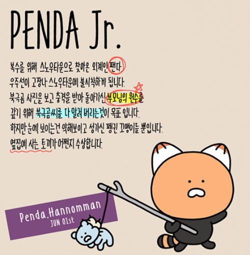 팬다. 복수를 위해 스노우 타운에 찾아온 외계 팬더다. [사진 카카오]