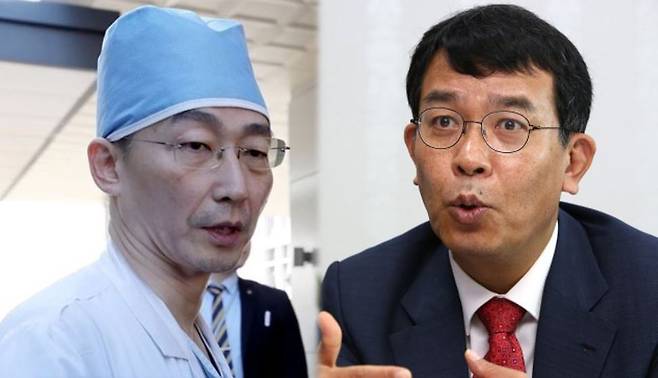 이국종 아주대 중증의료센터장(왼쪽)과 김종대 정의당 의원